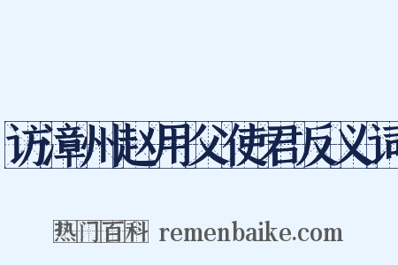 访漳州赵用父使君反义词是什么意思的图片